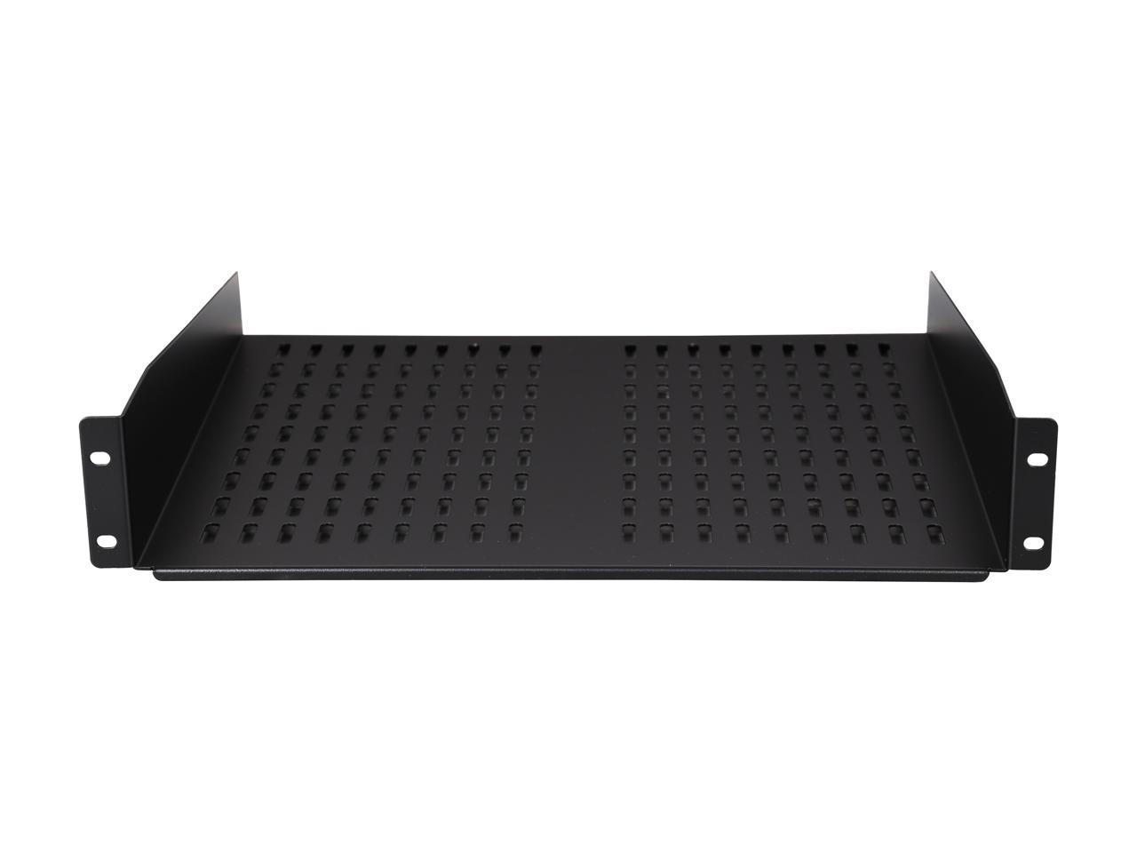 StarTech.com CABSHELFV 2U 16 in Universal Vented Rack Mount Cantilever Shelf - Fixed Server Rack Cabinet Shelf - 50 lbs / 22 kg - 16 in Deep