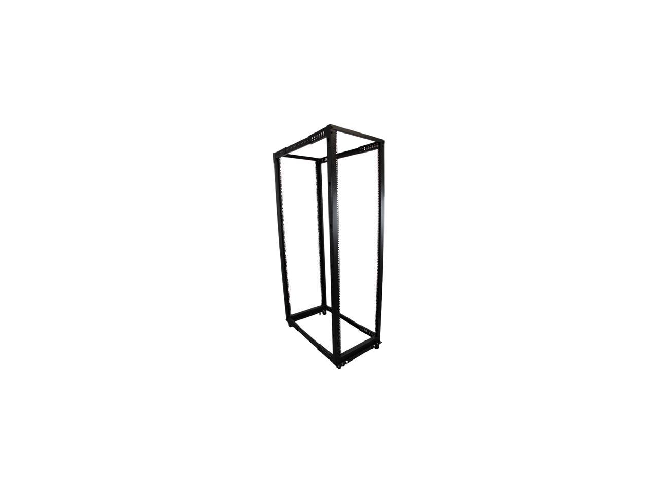 StarTech.com 4POSTRACK42 42U Adjustable Depth Open Frame 4 Post Server Rack Cabinet - Flat Pack w/ Casters, Levelers and Cable Management Hooks