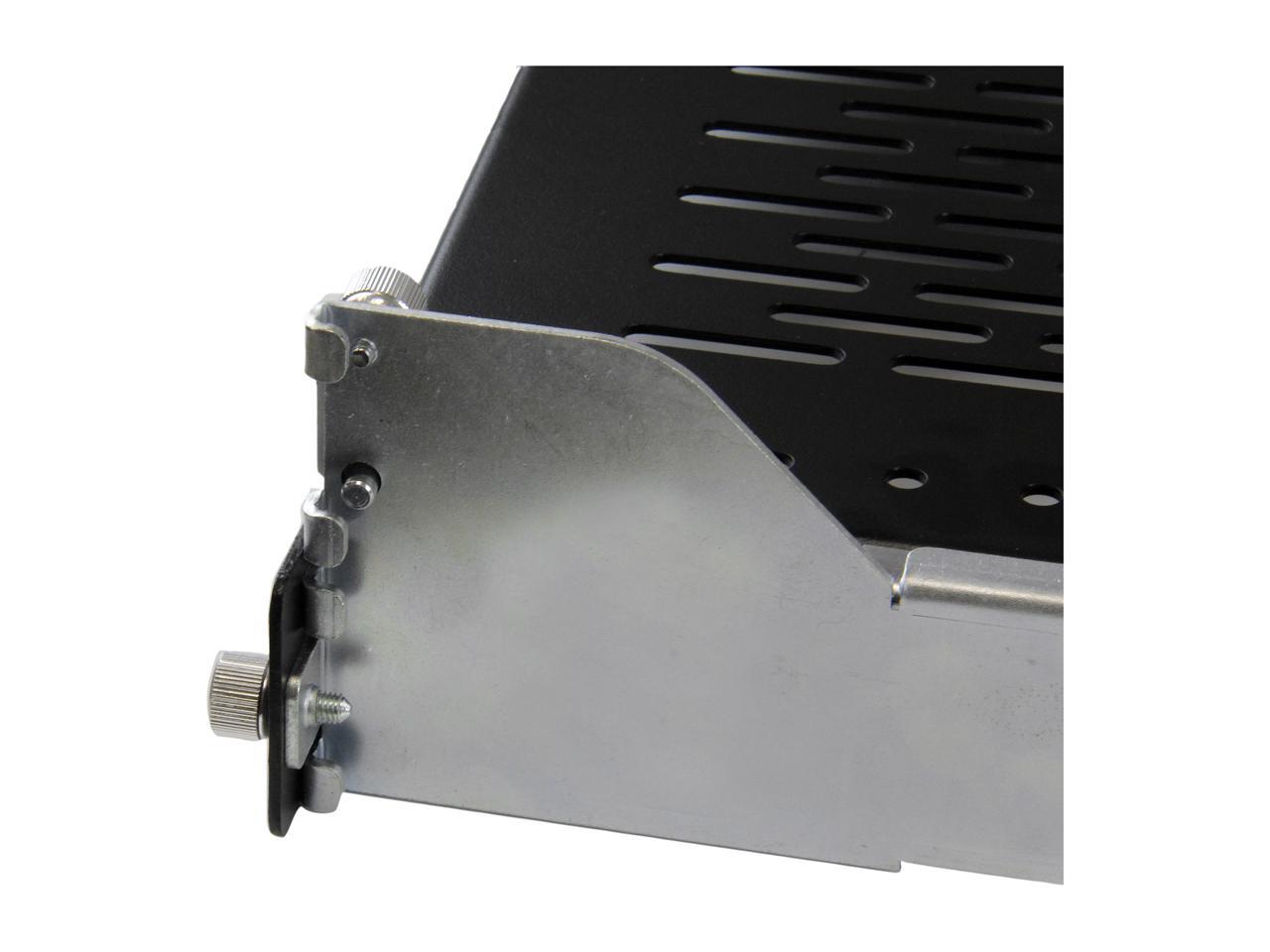 StarTech.com 2U Vented Sliding Rack Shelf w/ Cable Management Arm & Adjustable Mounting Depth - 125lbs / 56.7kg