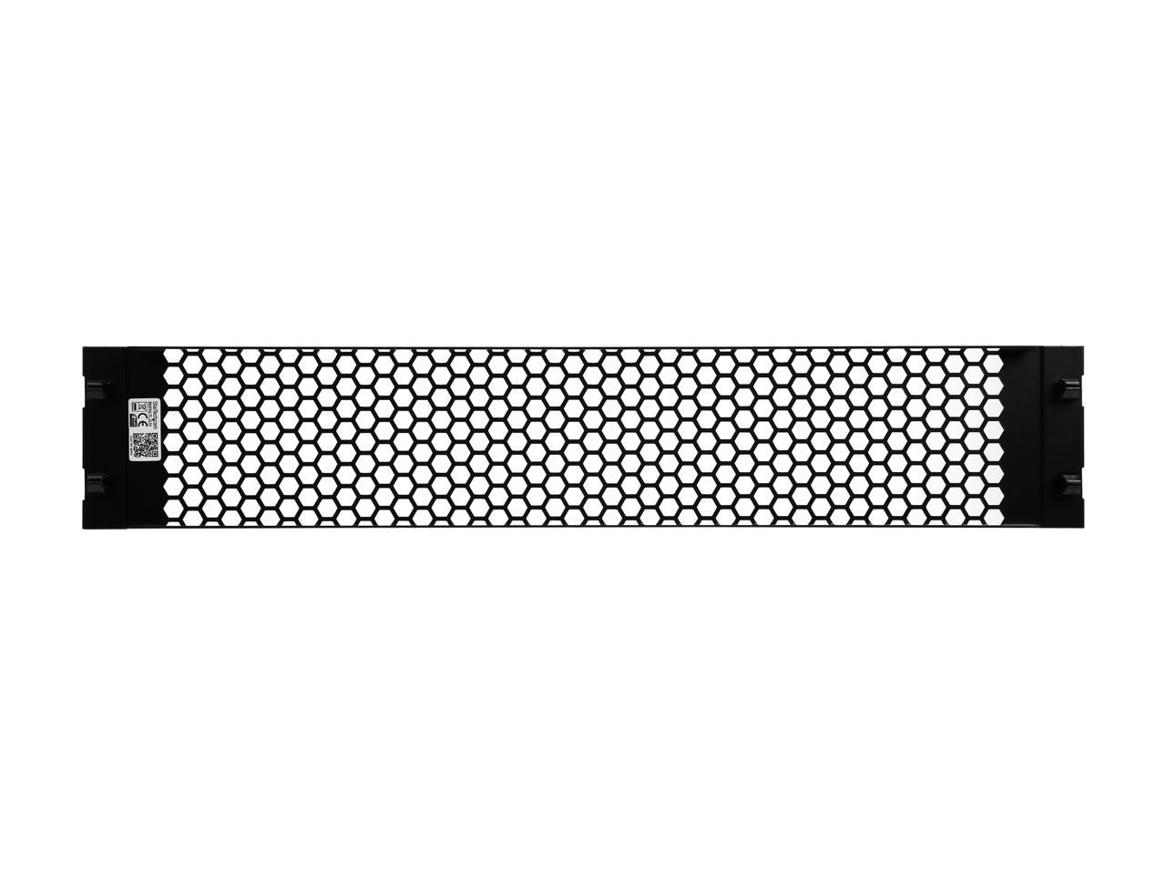 StarTech RKPNLTL2UV StarTech.com Blanking Panel - 2U - Vented - 19 in - Tool-less - Steel - Black - TAA Compliant - Blank Rack Panel - Filler Panel
