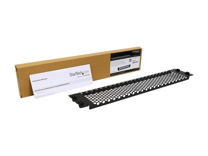 StarTech RKPNLTL2UV StarTech.com Blanking Panel - 2U - Vented - 19 in - Tool-less - Steel - Black - TAA Compliant - Blank Rack Panel - Filler Panel