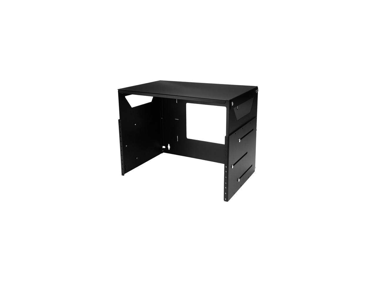 StarTech.com 4U Wall-Mount Server Rack with Built-in Shelf - Solid Steel - Adjustable Depth 12in to 18in