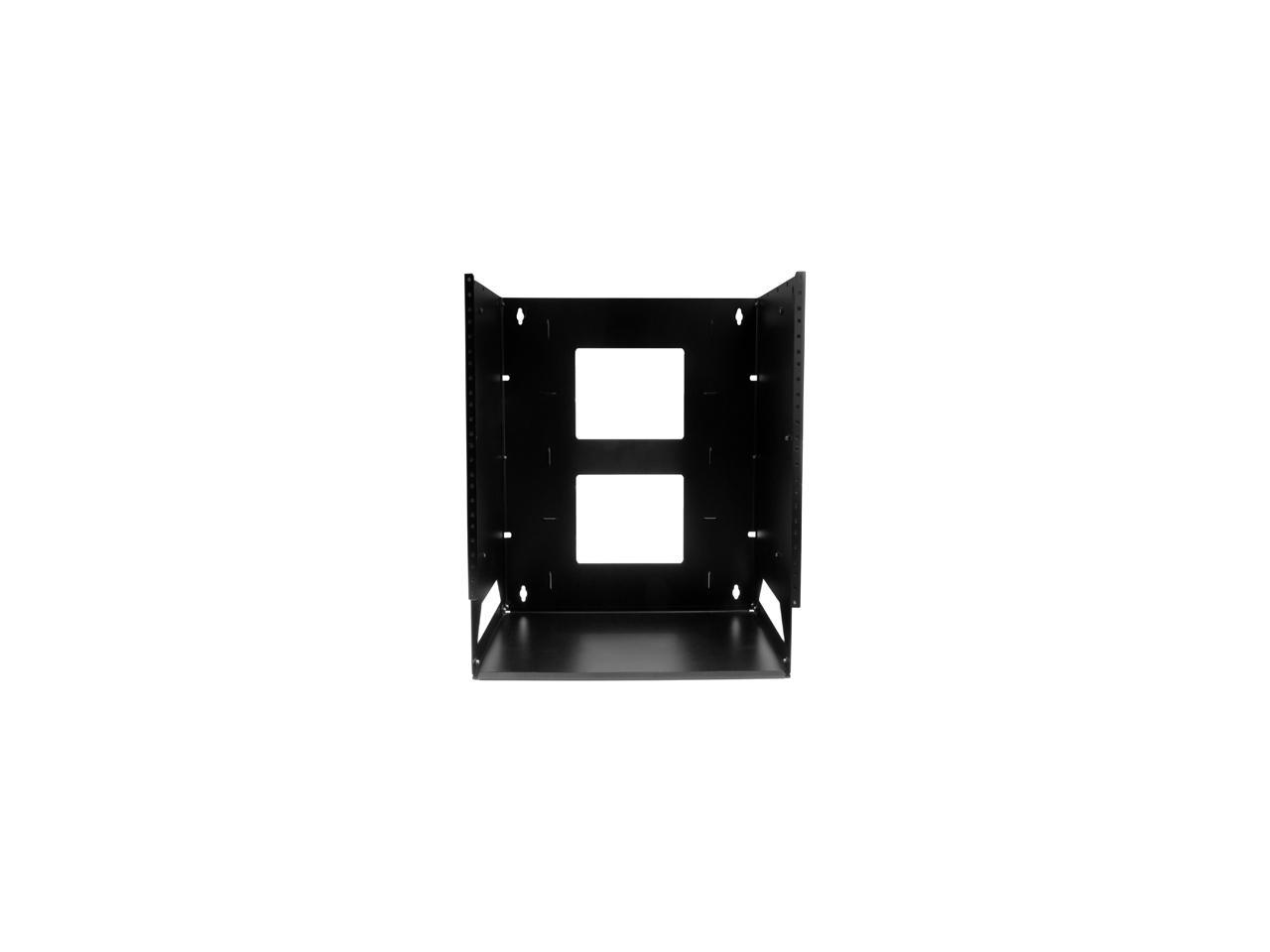 StarTech.com 8U Wall-Mount Server Rack with Built-in Shelf - Solid Steel - Adjustable Depth 12in to 18in