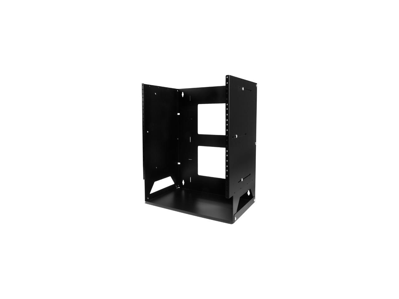 StarTech.com 8U Wall-Mount Server Rack with Built-in Shelf - Solid Steel - Adjustable Depth 12in to 18in