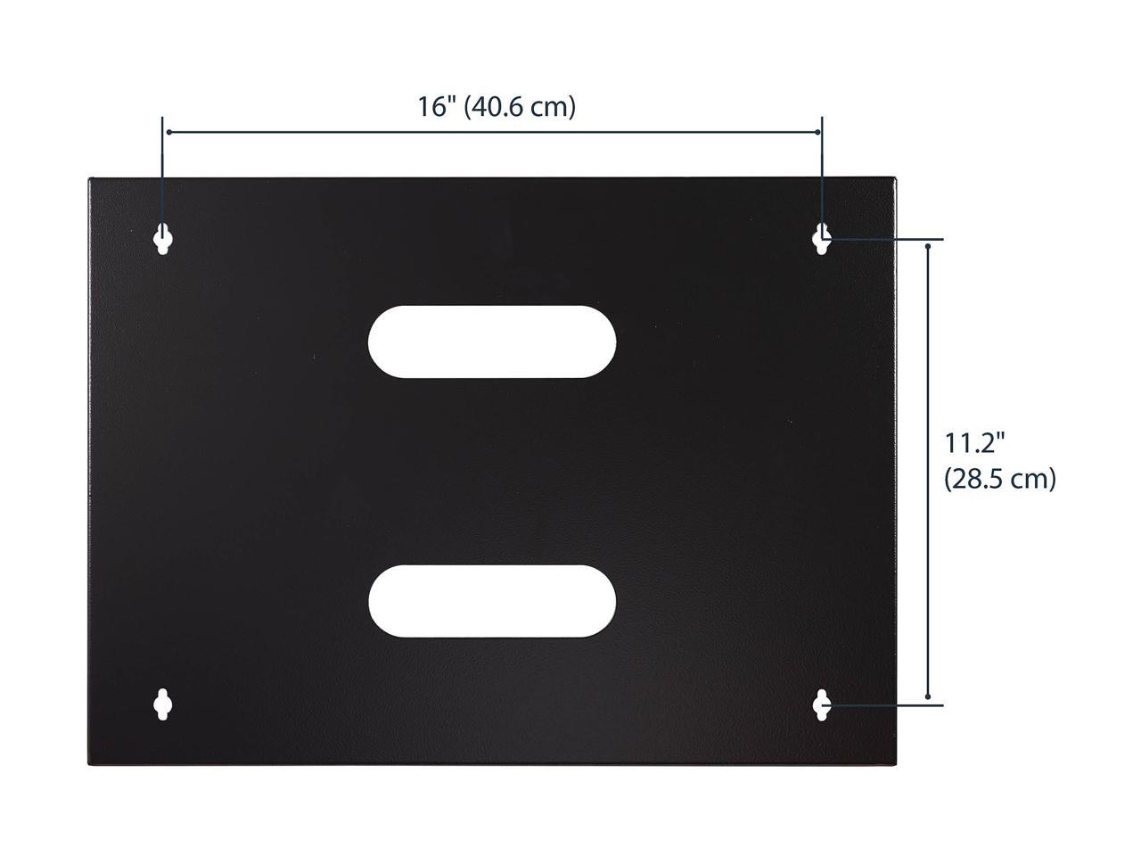 StarTech.com WALLMOUNT8 8U Wall-Mount Bracket for Shallow Rack-Mount Equipment - Solid Steel - 8U