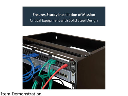 StarTech.com WALLMOUNT8 8U Wall-Mount Bracket for Shallow Rack-Mount Equipment - Solid Steel - 8U