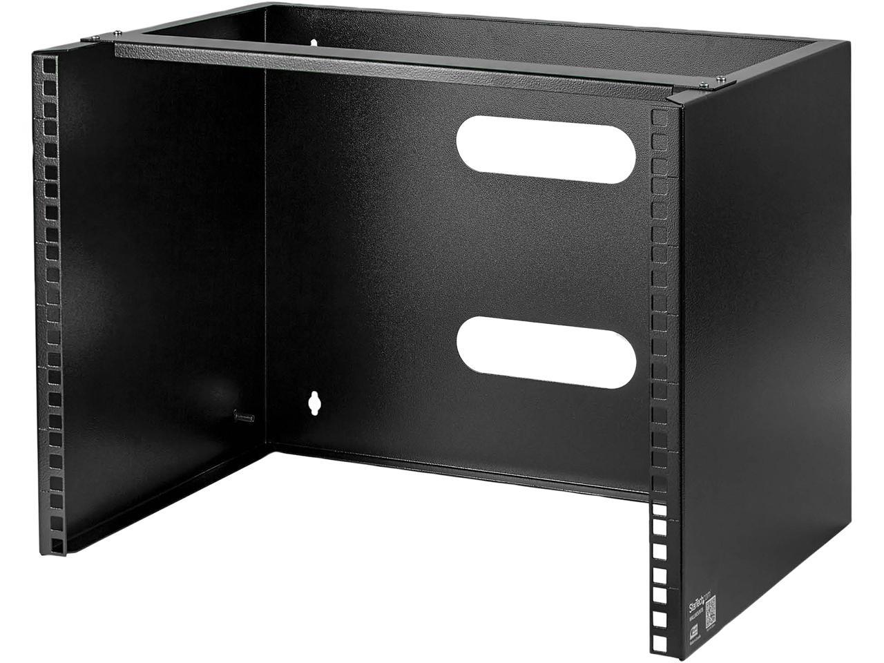 StarTech.com WALLMOUNT8 8U Wall-Mount Bracket for Shallow Rack-Mount Equipment - Solid Steel - 8U