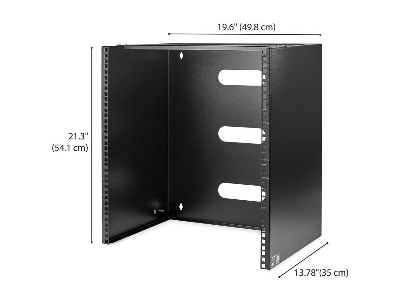 StarTech.com WALLMNT12 12U Wall-Mount Bracket for Shallow Rack-Mount Equipment - Solid Steel - 12U