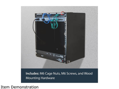 StarTech.com WALLMNT12 12U Wall-Mount Bracket for Shallow Rack-Mount Equipment - Solid Steel - 12U