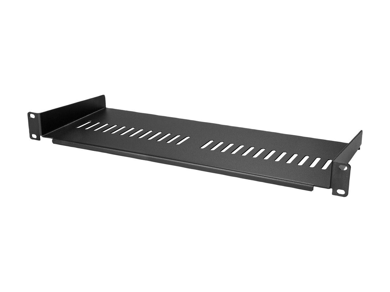 StarTech.com CABSHELF1U7V 1U Rack Shelf - 7 in Deep - Heavy-duty Steel - Vented Rack Shelf - Rack Mount Shelf - Server Rack Shelf - Network Rack Shelf