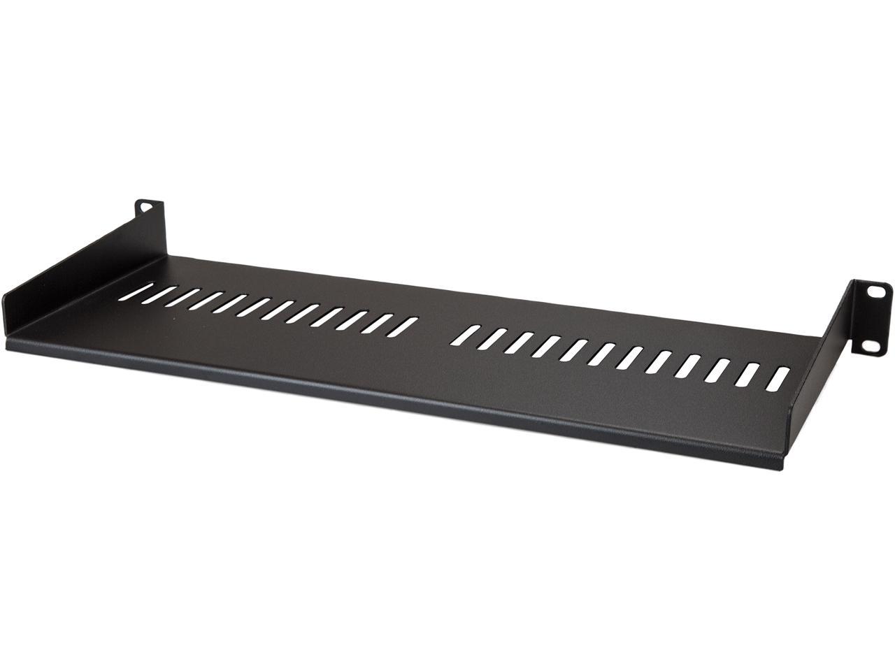 StarTech.com CABSHELF1U7V 1U Rack Shelf - 7 in Deep - Heavy-duty Steel - Vented Rack Shelf - Rack Mount Shelf - Server Rack Shelf - Network Rack Shelf