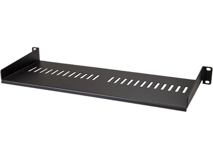 StarTech.com CABSHELF1U7V 1U Rack Shelf - 7 in Deep - Heavy-duty Steel - Vented Rack Shelf - Rack Mount Shelf - Server Rack Shelf - Network Rack Shelf