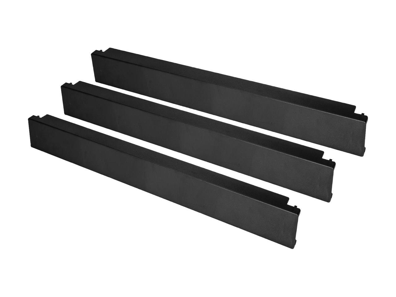 StarTech.com Blanking Panel - 10 Pack - 1U - 19 in - Steel - Black - Blank Rack Panel - Filler Panel - Rack Mount Panel