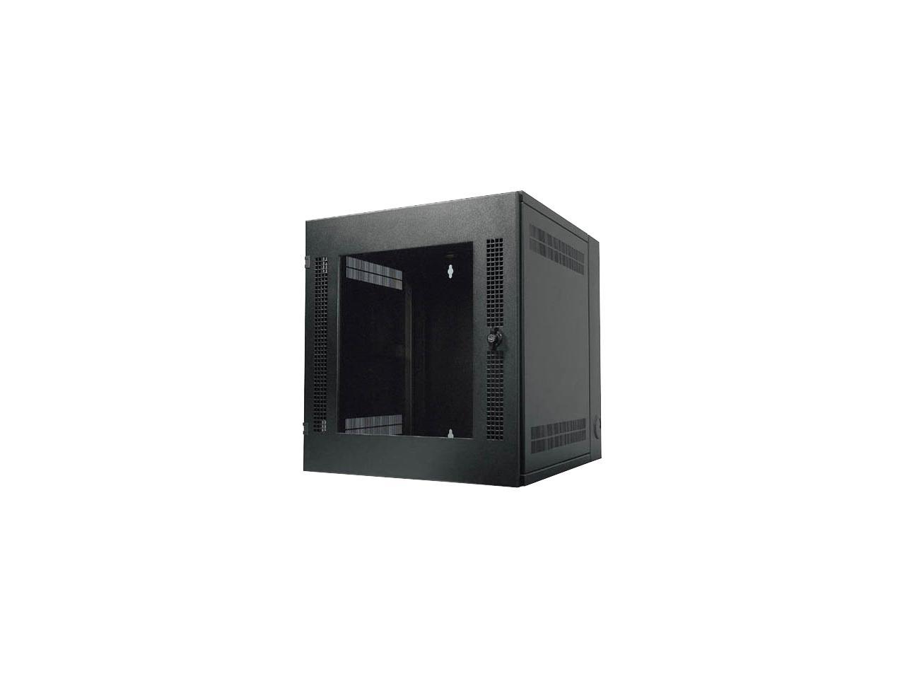 APC AR100 13U NetShelter WX w/Threaded Hole Vertical Mounting Rail Glass Front Door Black