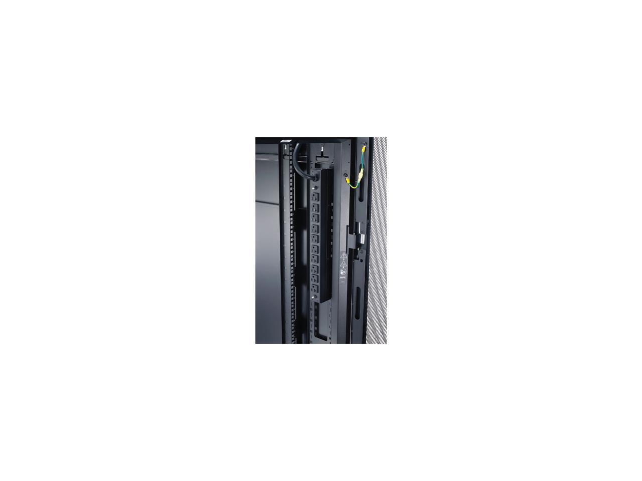 APC Rack Mount PDU, Basic 100V-120V/30A, (10) Outlets, 1U Horizontal Rackmount (AP9560)