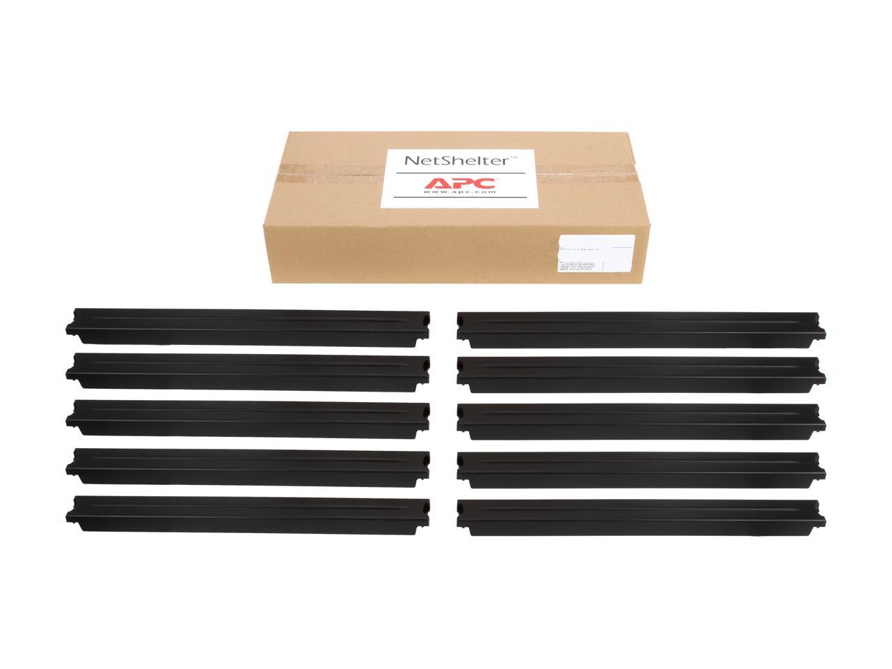 APC AR8136BLK 1U 19" Black Modular Toolless Airflow Management Blanking Panel - Qty 10