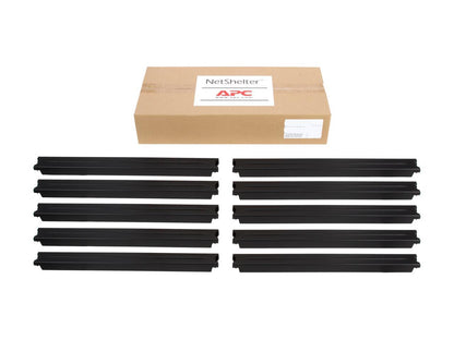 APC AR8136BLK 1U 19" Black Modular Toolless Airflow Management Blanking Panel - Qty 10