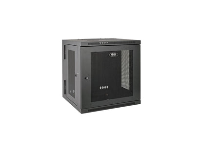 Tripp Lite 10U Wall-Mount Rack Enclosure Cabinet, Hinged Back, Low-Profile Switch-Depth (SRW10US)
