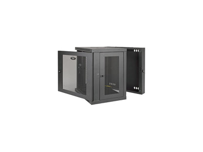 Tripp Lite 10U Wall-Mount Rack Enclosure Cabinet, Hinged Back, Low-Profile Switch-Depth (SRW10US)