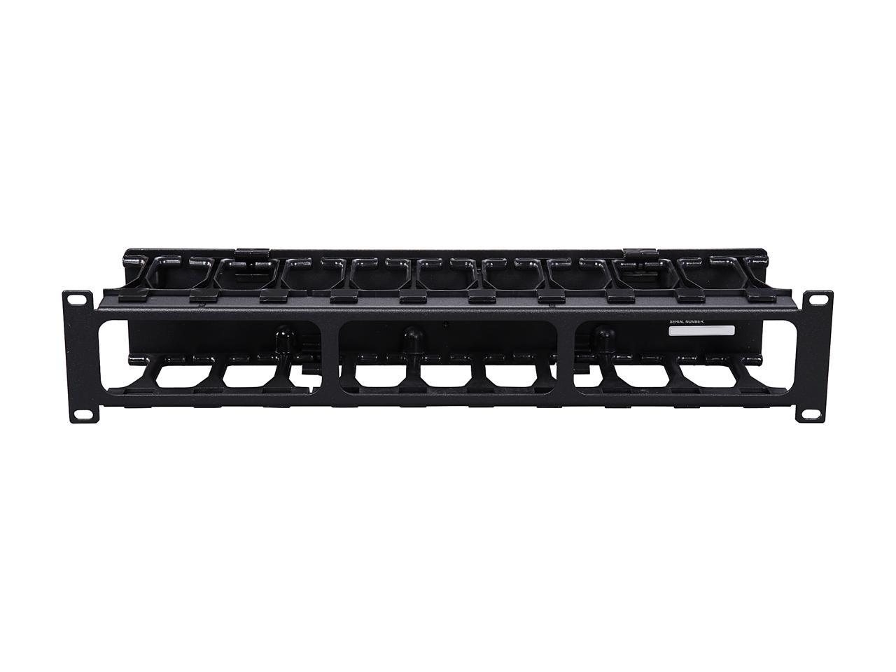 TRIPP LITE SRCABLEDUCT2UHD 2U High Capacity Horizontal Cable Manager (Finger duct with dual-hinge cover)
