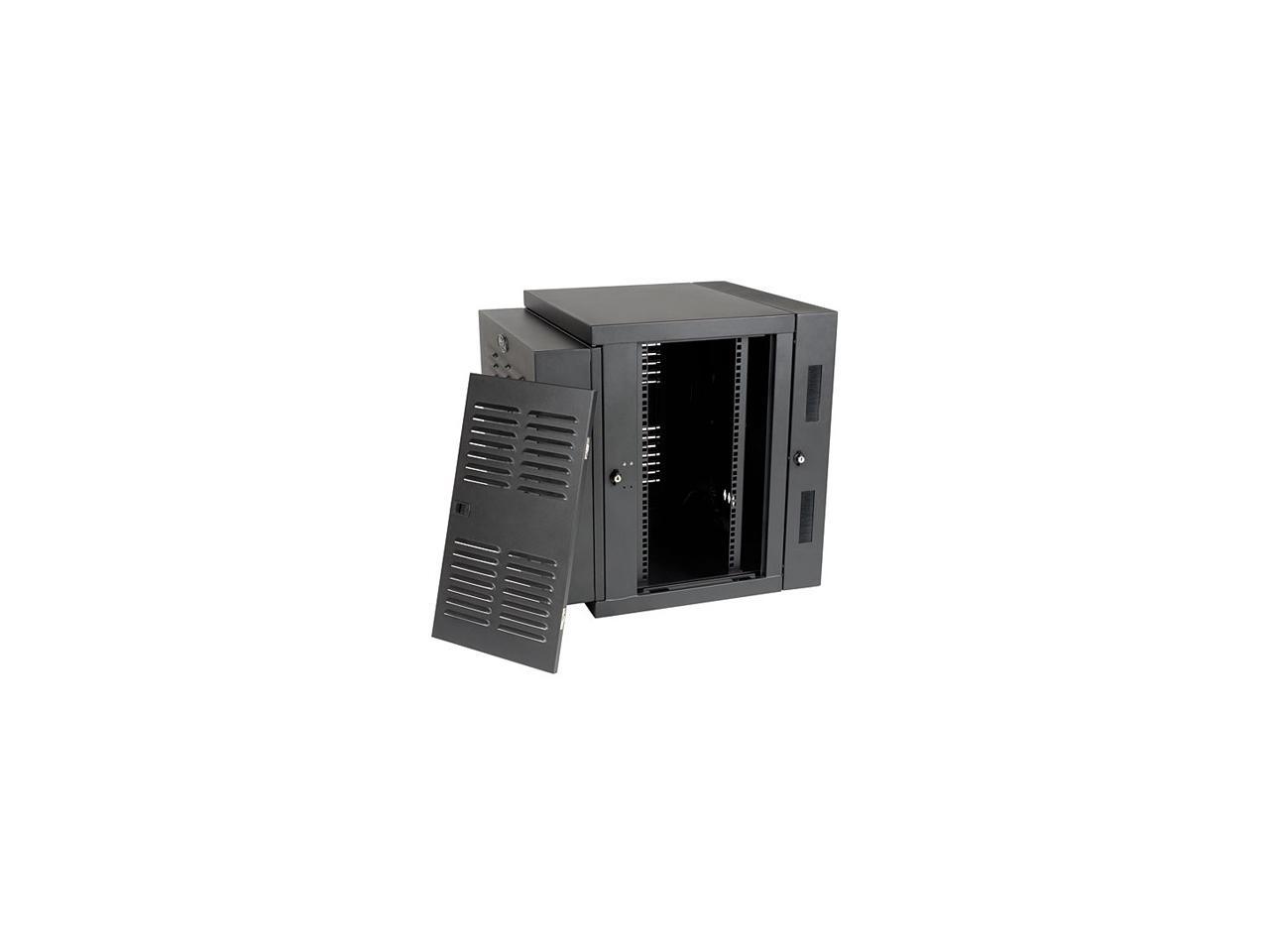 Tripp Lite 12U Wall-Mount Rack Enclosure Cabinet for Harsh Environments (NEMA 12), Hinged Back, Switch-Depth (SRW12USNEMA)