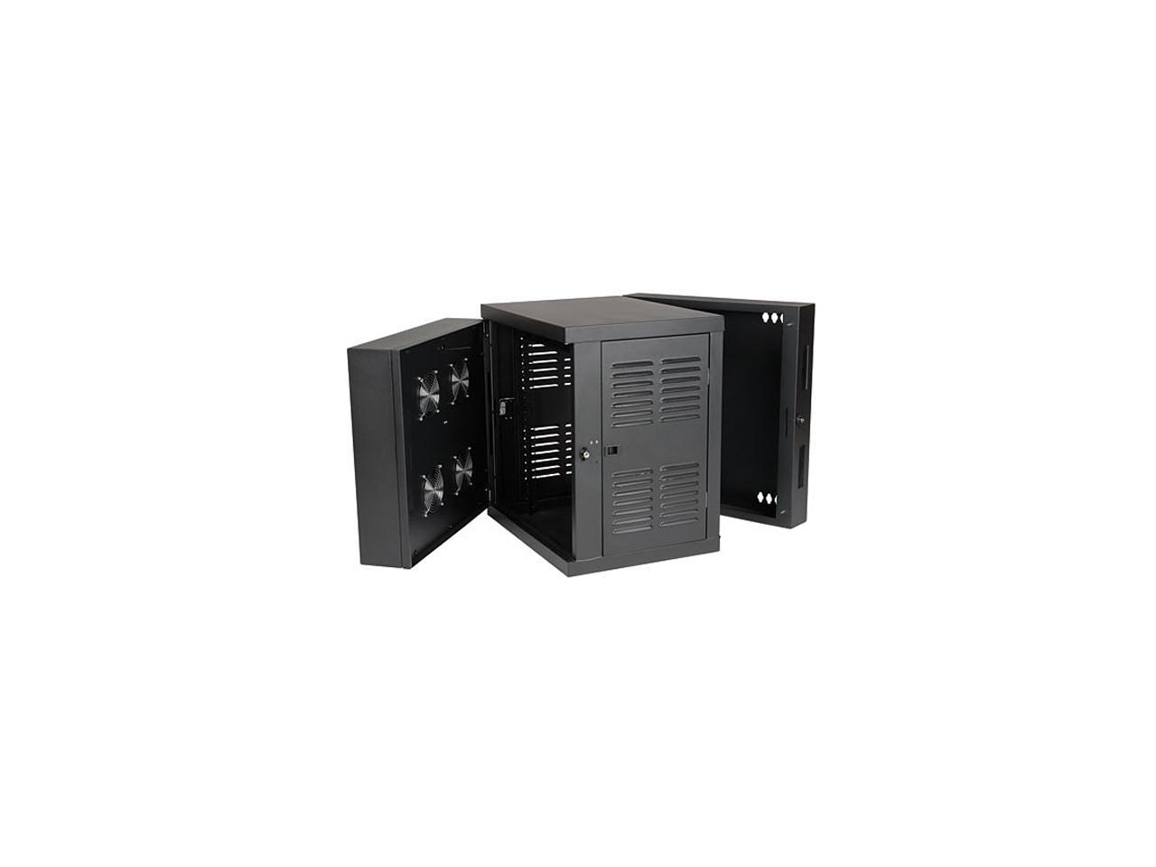 Tripp Lite 12U Wall-Mount Rack Enclosure Cabinet for Harsh Environments (NEMA 12), Hinged Back, Switch-Depth (SRW12USNEMA)