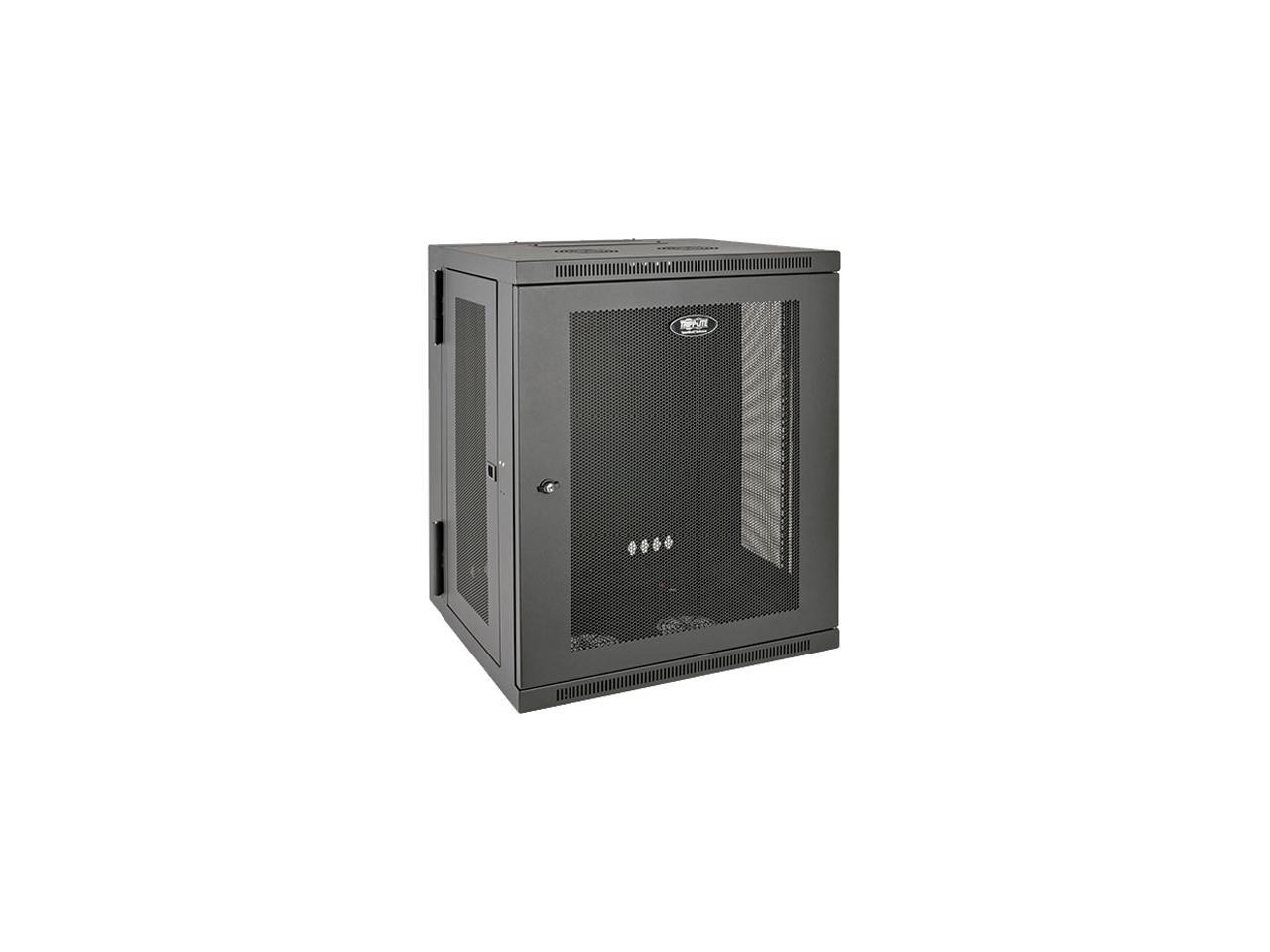 Tripp Lite 15U Wall-Mount Rack Enclosure Cabinet, Hinged Back, Switch-Depth (SRW15US)