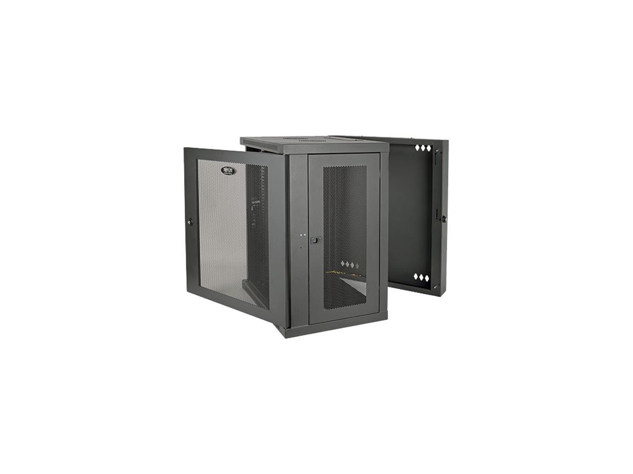 Tripp Lite 15U Wall-Mount Rack Enclosure Cabinet, Hinged Back, Switch-Depth (SRW15US)