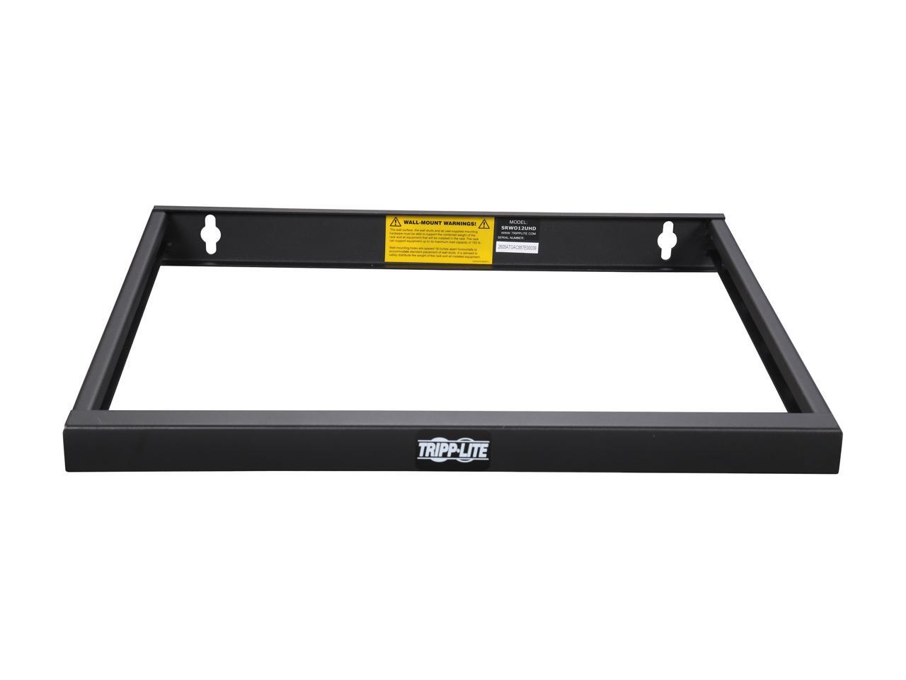 Tripp Lite 12U Heavy-Duty Wall-Mount 2-Post Open Frame Rack, Low-Profile Switch-Depth (SRWO12UHD)