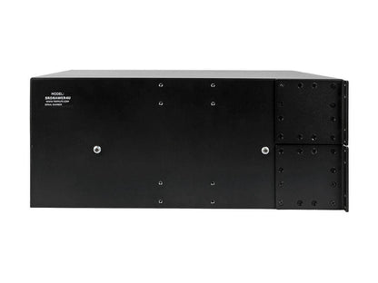 4U drawer mounts in EIA-standard 19 in. 2-post rack to store tools, notes, cables, computer discs and other essential rack equipment accessories up to 50 lb