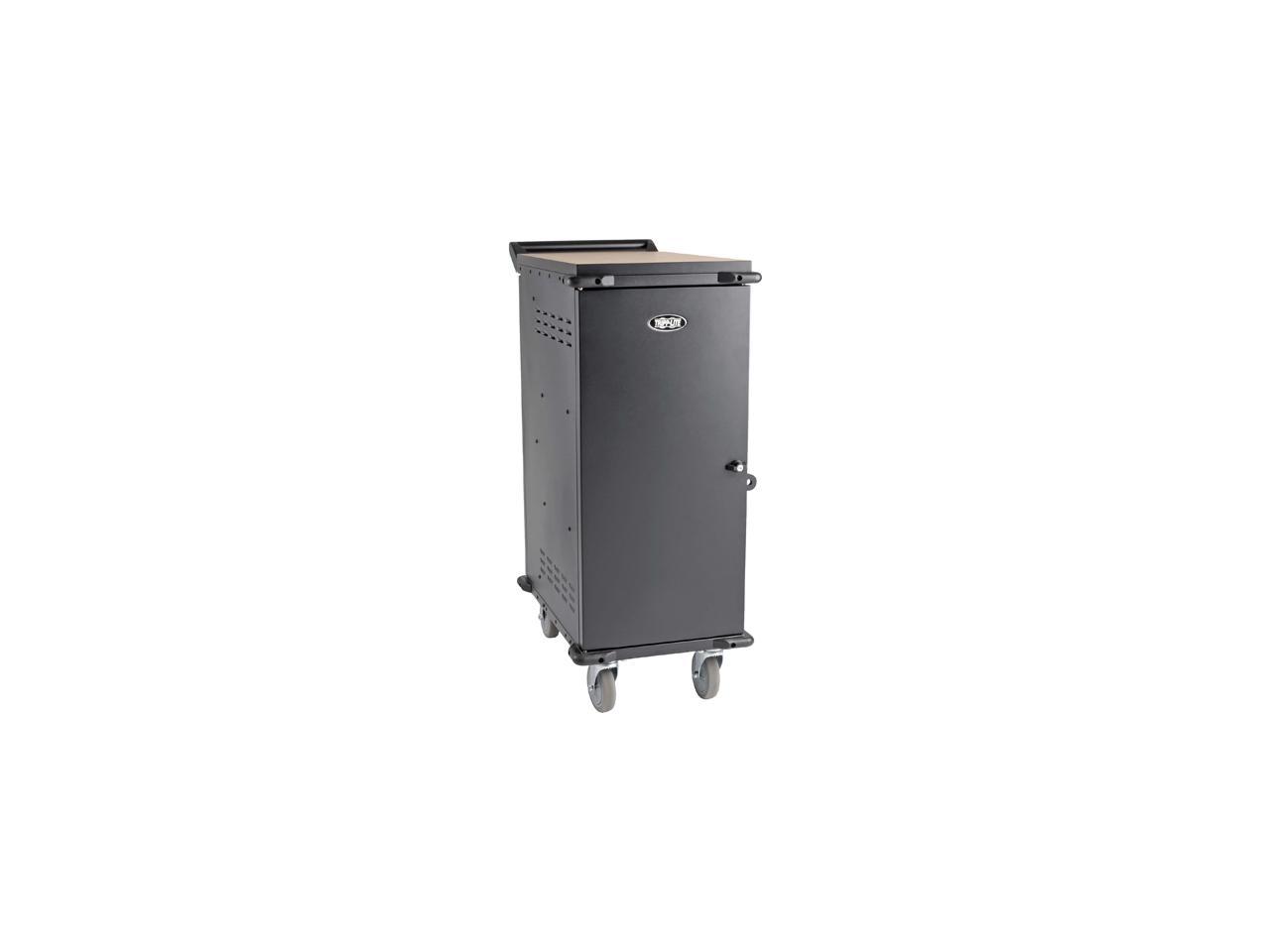 Tripp Lite 21-Port AC Mobile Charging Cart Storage Station for Chromebooks, iPads, Laptops, Tablets, Black (CSC21AC)