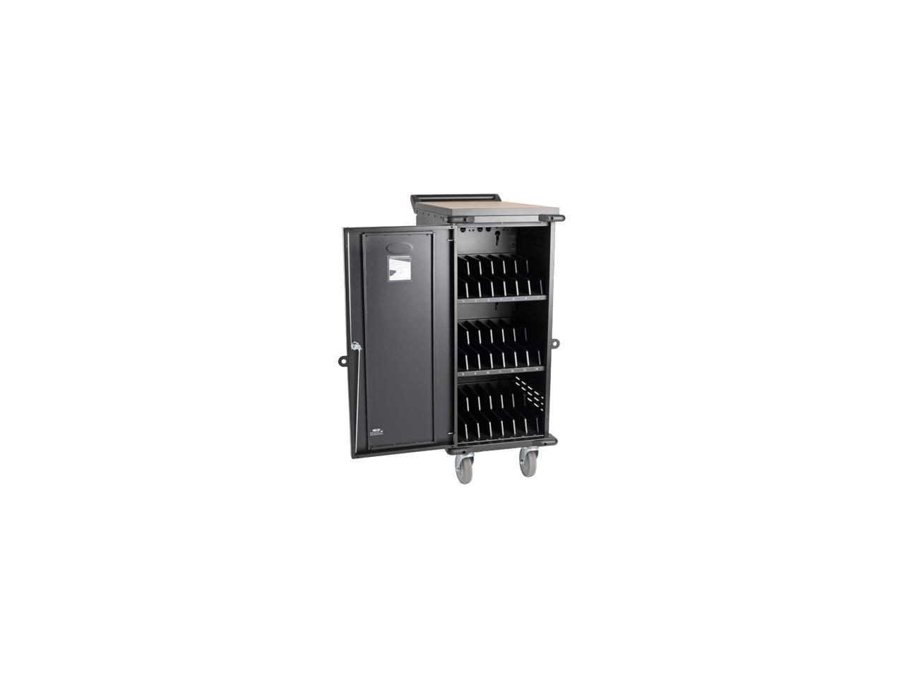 Tripp Lite 21-Port AC Mobile Charging Cart Storage Station for Chromebooks, iPads, Laptops, Tablets, Black (CSC21AC)