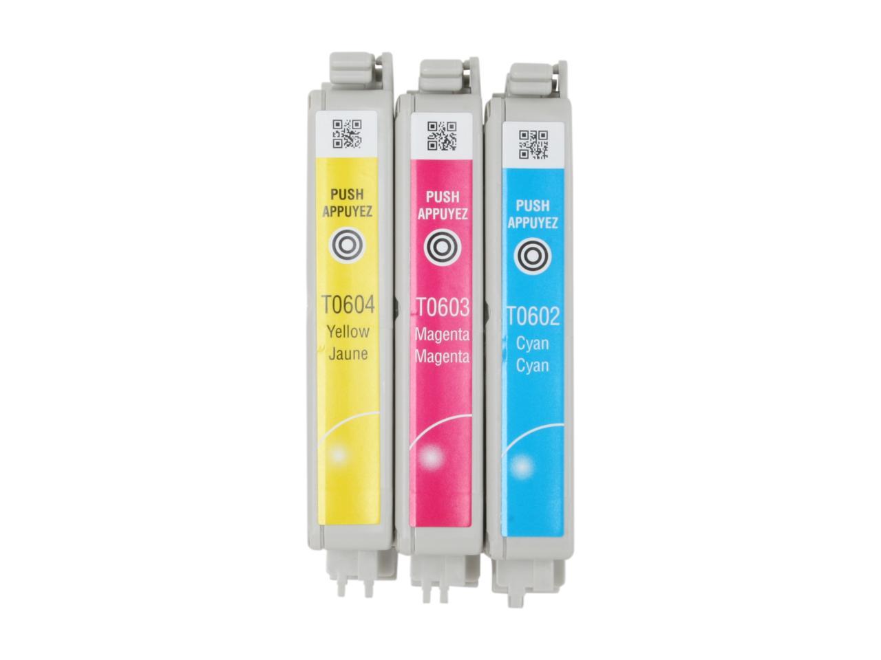 EPSON 60 (T060520) Ink Cartridge, Multi-pack (Cyan, Magenta, Yellow)