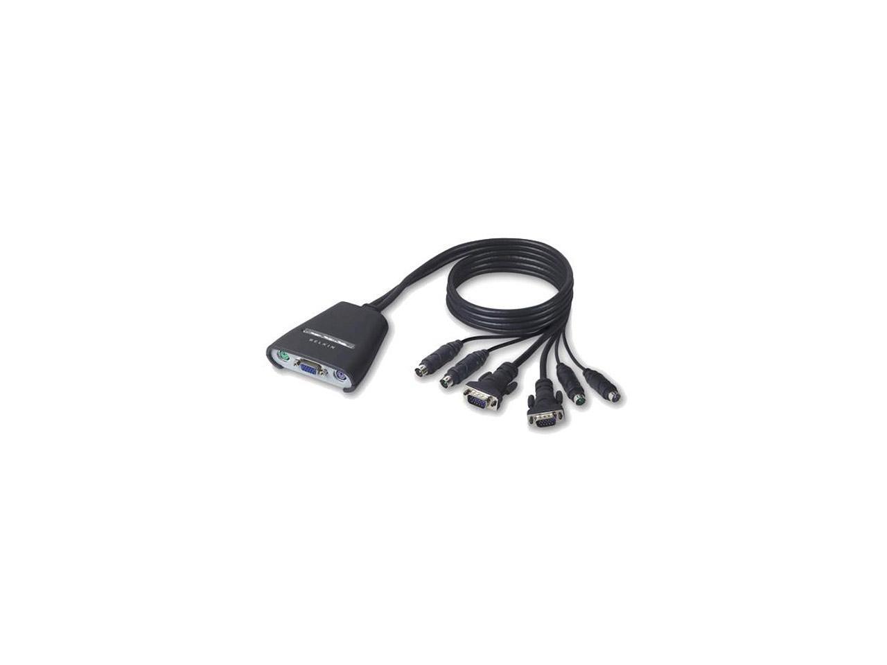 BELKIN F1DK102P 2-Port Compact KVM Switch with Cables
