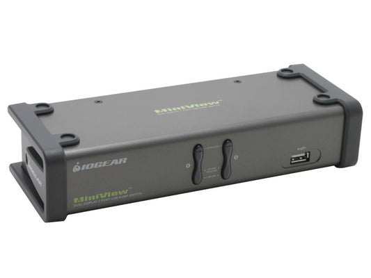 IOGEAR GCS1742 2-Port Dual View KVM Switch w/Audio and USB Peripheral Sharing