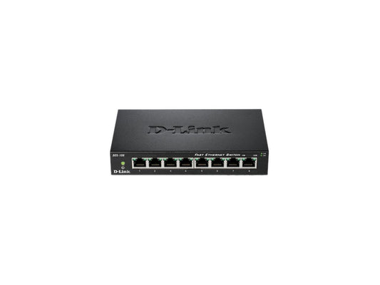 D-Link DES-108 Unmanaged 8-Port Fast Ethernet Switch