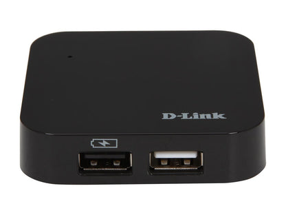 D-Link DUB-H4 USB2.0 4-Port Hub w/ one fast charging port & power adapter