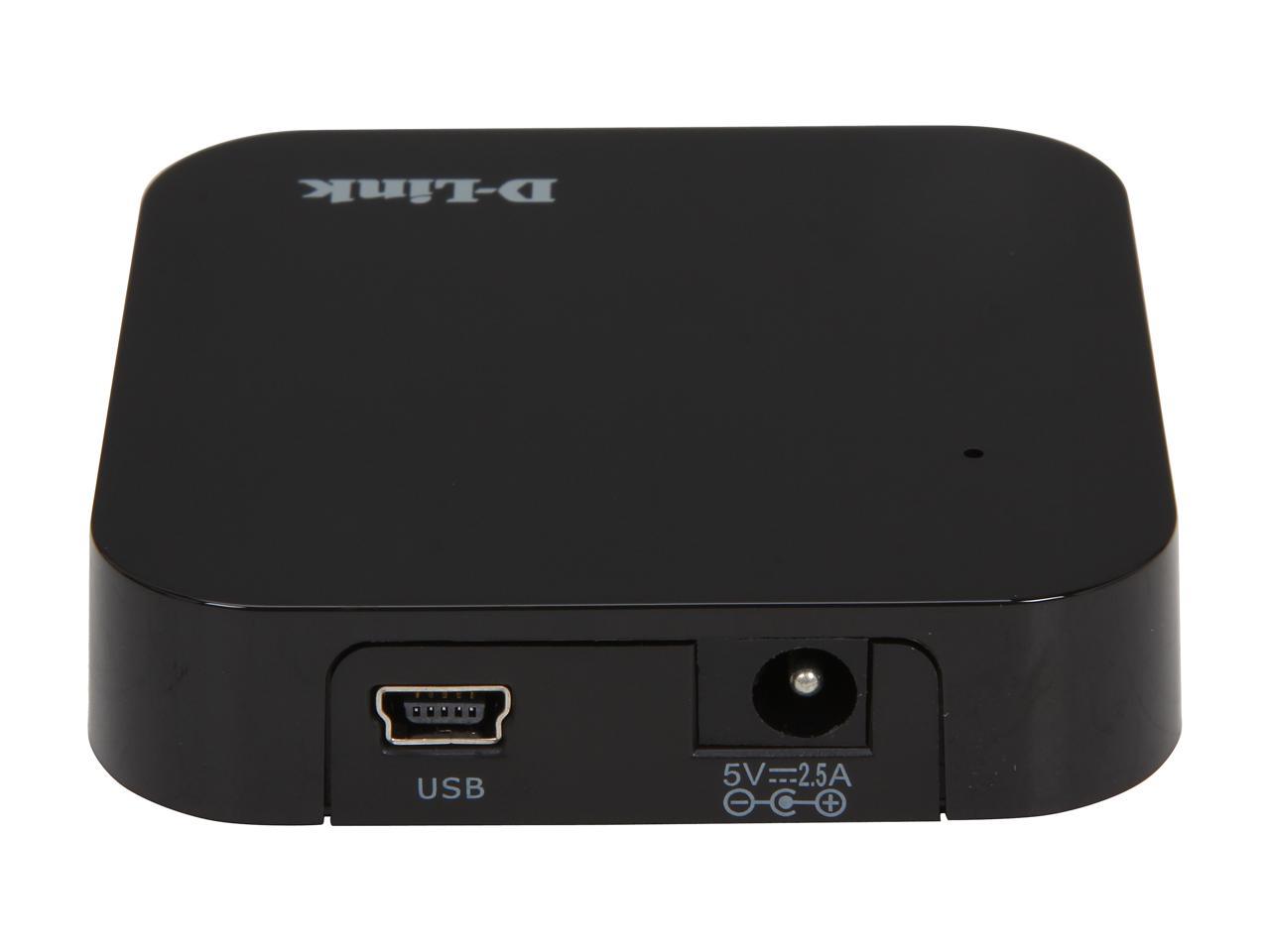 D-Link DUB-H4 USB2.0 4-Port Hub w/ one fast charging port & power adapter