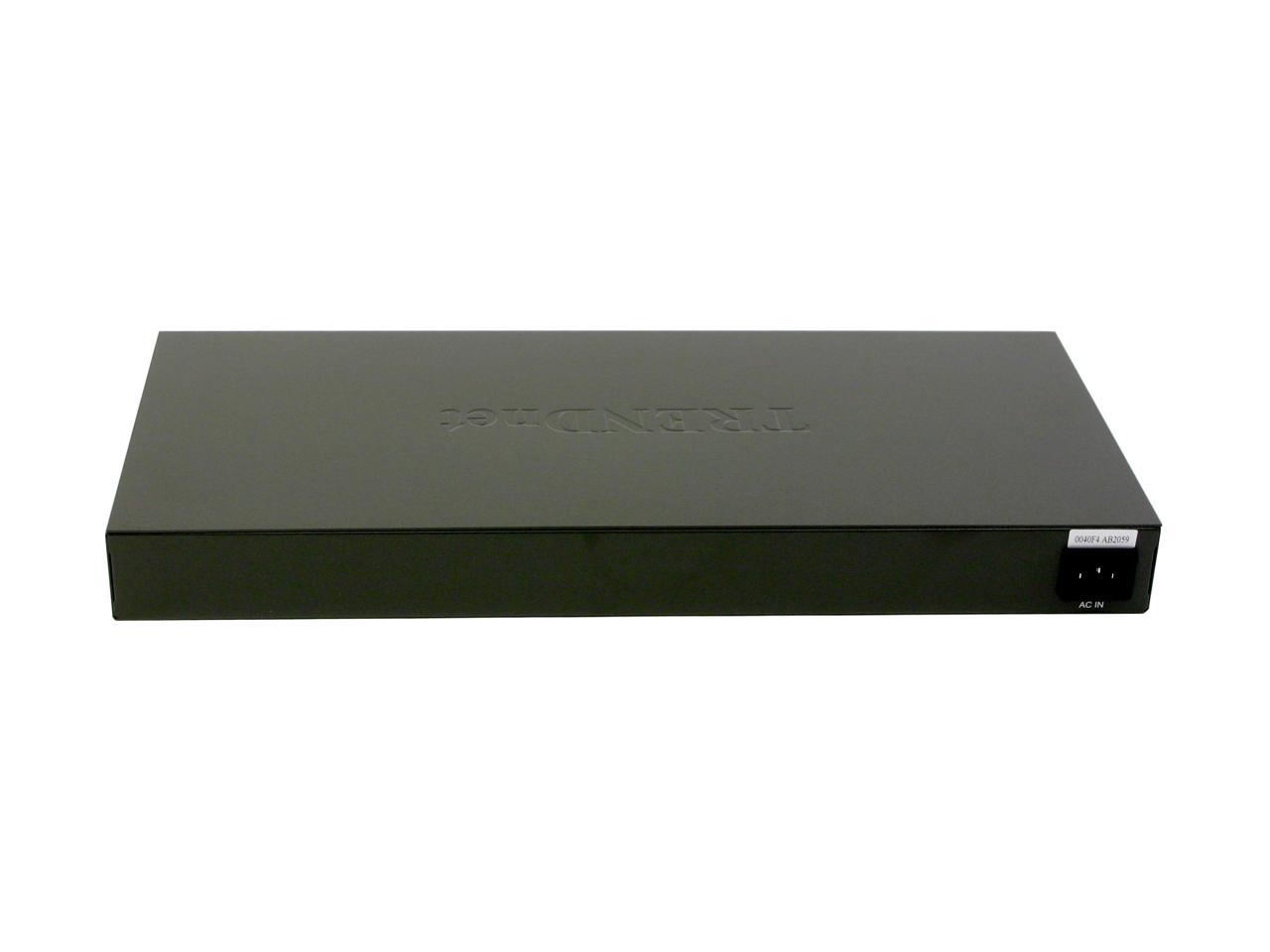 TRENDnet 48-Port 10/100 Mbps Ethernet and 4-Port Gigabit Web Smart Switch with 2 Mini-GBIC Slots, TEG-2248WS. Limited Life Time Warranty