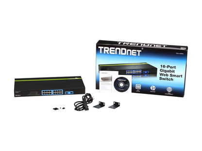 TRENDnet TEG-160WS Smart Gigabit Web Smart Switch. Limited Life Time Warranty