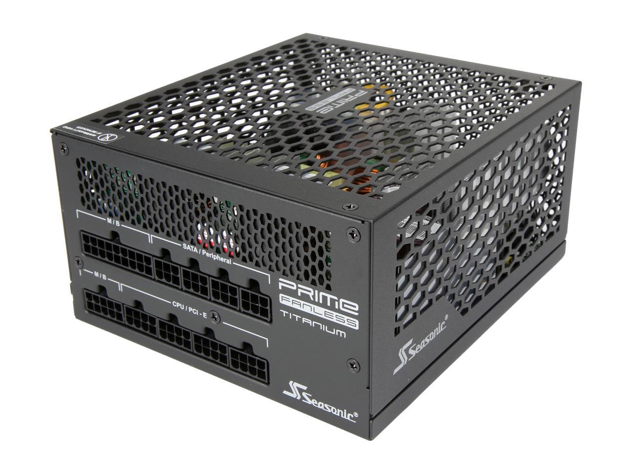 Seasonic Flagship PRIME 600 Titanium Fanless SSR-600TL 600W 80+ Titanium Full Modular ATX12V & EPS12V 12 Years Warranty Super Quiet Power Supply