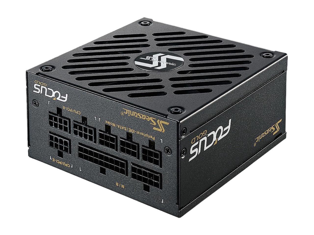 Seasonic FOCUS SGX-500, 500W 80+ Gold, Full-Modular, SFX-L Form Factor, Compact Size, Fan Control in Fanless, Silent, and Cooling Mode, 10 Year Warranty, Power Supply, SSR-500SGX.
