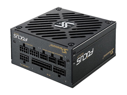 Seasonic FOCUS SGX-500, 500W 80+ Gold, Full-Modular, SFX-L Form Factor, Compact Size, Fan Control in Fanless, Silent, and Cooling Mode, 10 Year Warranty, Power Supply, SSR-500SGX.