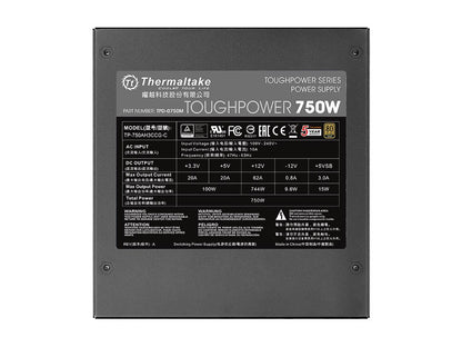 Thermaltake Toughpower TPD-0750M - SLI / CrossFire Ready 80 PLUS Gold Certification and Semi Modular Cables Black Active PFC Power Supply Intel Haswell Ready (PS-TPD-0750MPCGUS-1)