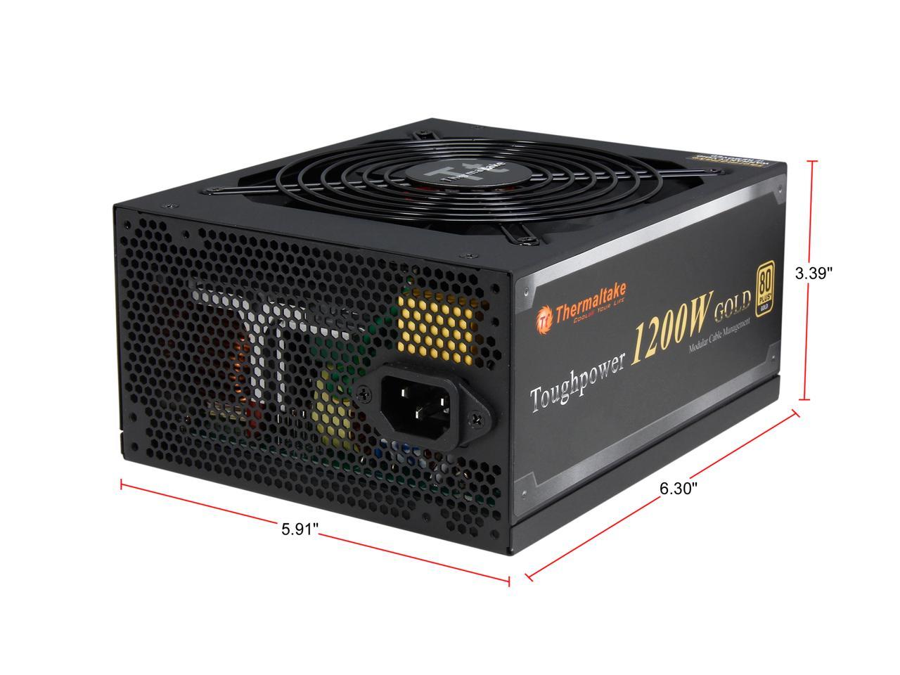 Thermaltake Toughpower 1200W Gold PS-TPD-1200MPCGUS-1 1200W ATX12V / EPS12V 80 PLUS GOLD Certified Semi-Modular Active PFC Power Supply