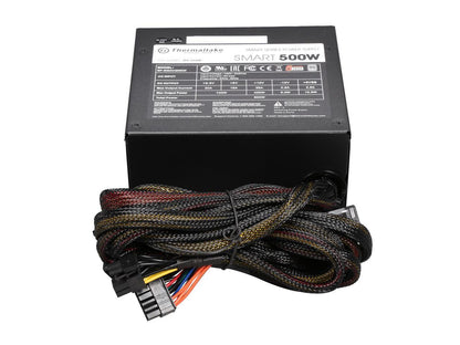 Thermaltake Smart Series 500W SLI/CrossFire Ready Continuous Power ATX 12V V2.3 / EPS 12V 80 PLUS Certified Active PFC Power Supply Haswell Ready PS-SPD-0500NPCWUS-W