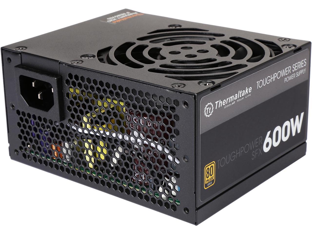Thermaltake Toughpower SFX/ATX 600W SLI/CrossFire Ready Continuous Power 12V 3.3/ATX 12V 2.4 80 PLUS GOLD Certified Fully Modular Power Supply Skylake C6/C7 Ready PS-STP-0600FPCGUS-G