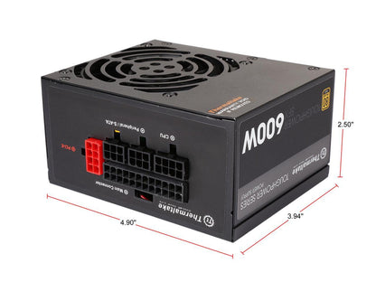 Thermaltake Toughpower SFX/ATX 600W SLI/CrossFire Ready Continuous Power 12V 3.3/ATX 12V 2.4 80 PLUS GOLD Certified Fully Modular Power Supply Skylake C6/C7 Ready PS-STP-0600FPCGUS-G