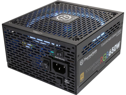Thermaltake Toughpower Grand RGB 650W Smart Zero Fan SLI/CrossFire Ready Continuous Power ATX12V v2.4 / EPS v2.92 80 PLUS GOLD Certified Full Modular Power Supply PS-TPG-0650FPCGUS-R