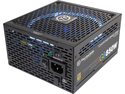 Thermaltake Toughpower Grand RGB 850W Smart Zero Fan SLI/CrossFire Ready Continuous Power ATX12V v2.4 / EPS v2.92 80 PLUS GOLD Certified Full Modular Power Supply PS-TPG-0850FPCGUS-R